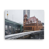 Canvas: Snow Fall over Main Street Station