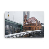 Canvas: Snow Fall over Main Street Station