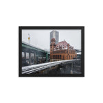 Framed Snow Fall over Main Street Station