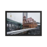 Framed Snow Fall over Main Street Station