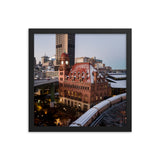 Framed Winter Night at Main Street Station