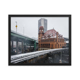 Framed Snow Fall over Main Street Station