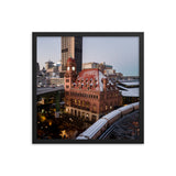 Framed Winter Night at Main Street Station