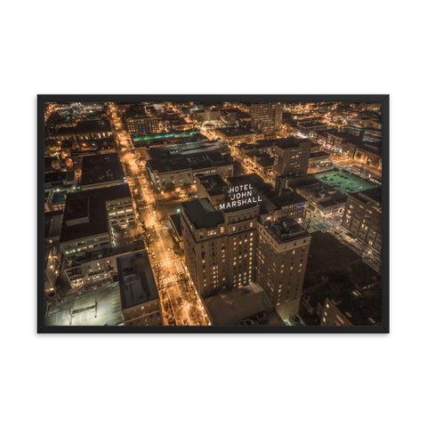 Framed Night Over Hotel John Marshall