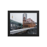 Framed Snow Fall over Main Street Station